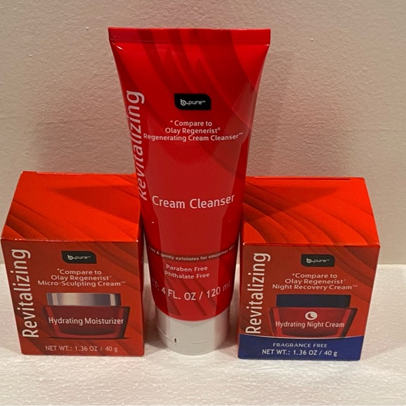 b.pure Revitalizing Night day hydrating Moisturizer cream cleanser set - Picture 2 of 6